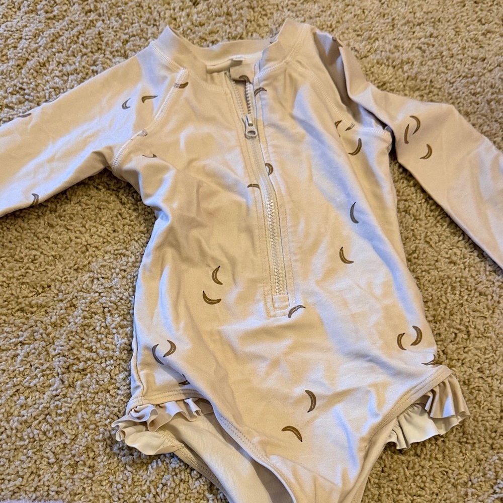 Kids Beige Long Sleeve One Piece